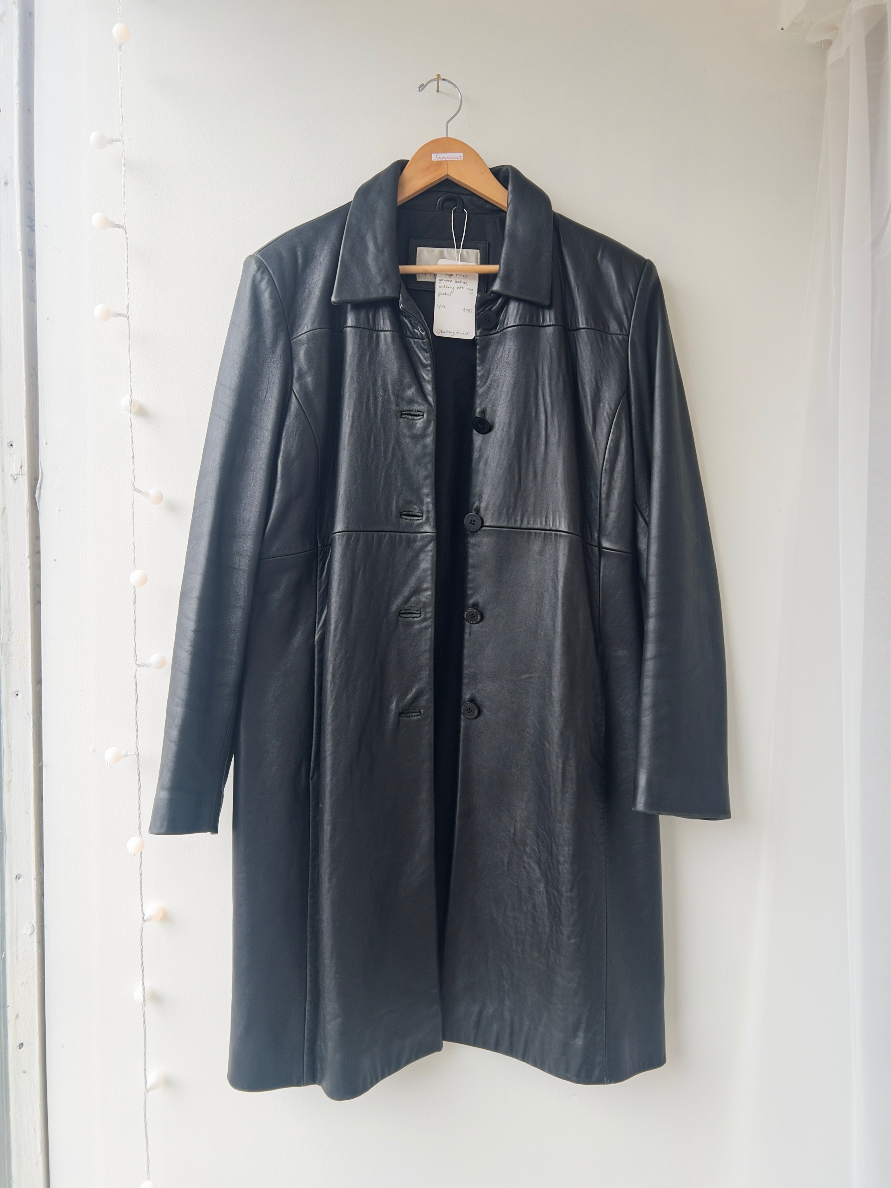 Vintage 1990s Leather Jacket (XL)