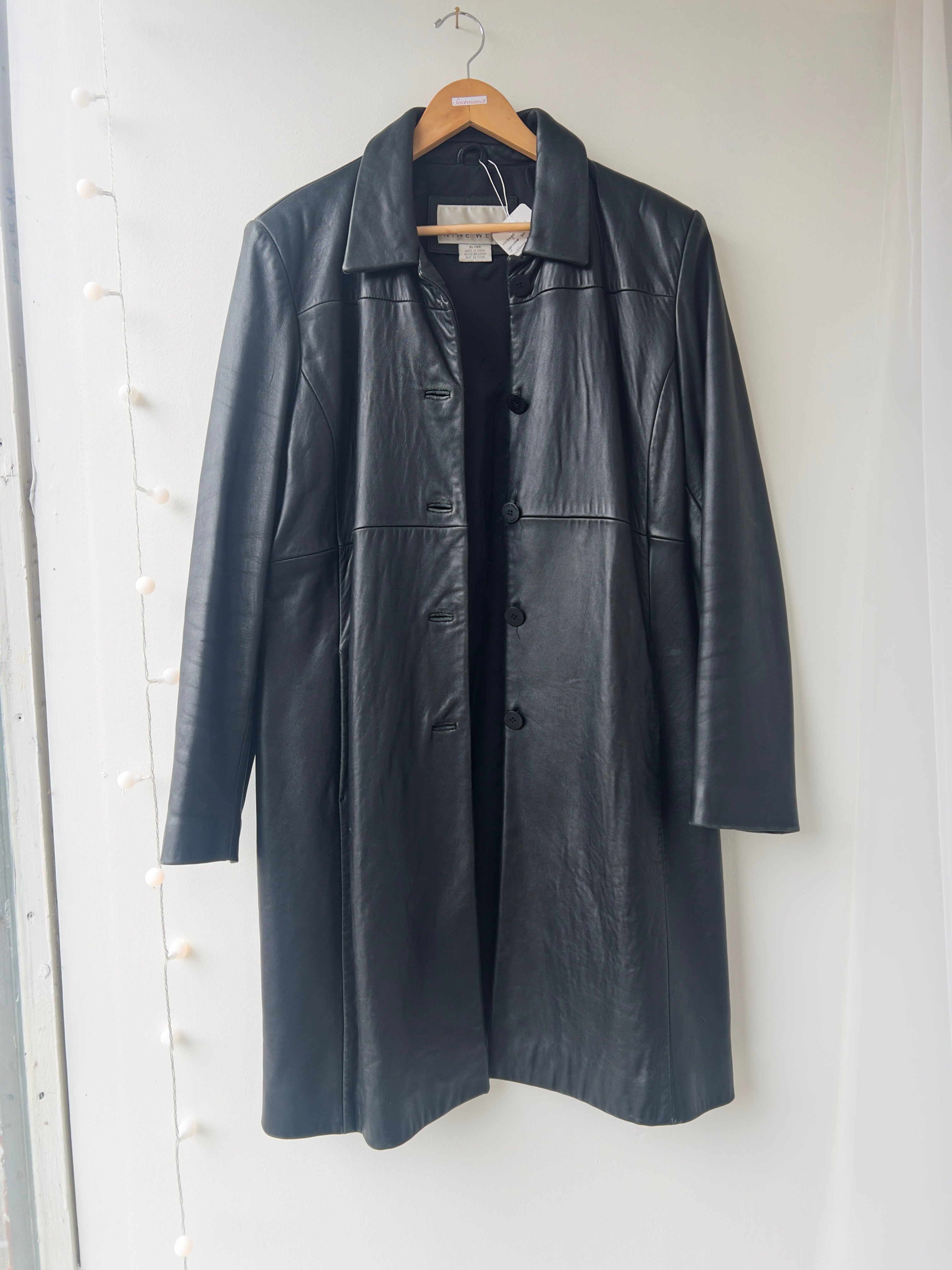 Vintage 1990s Leather Jacket (XL)