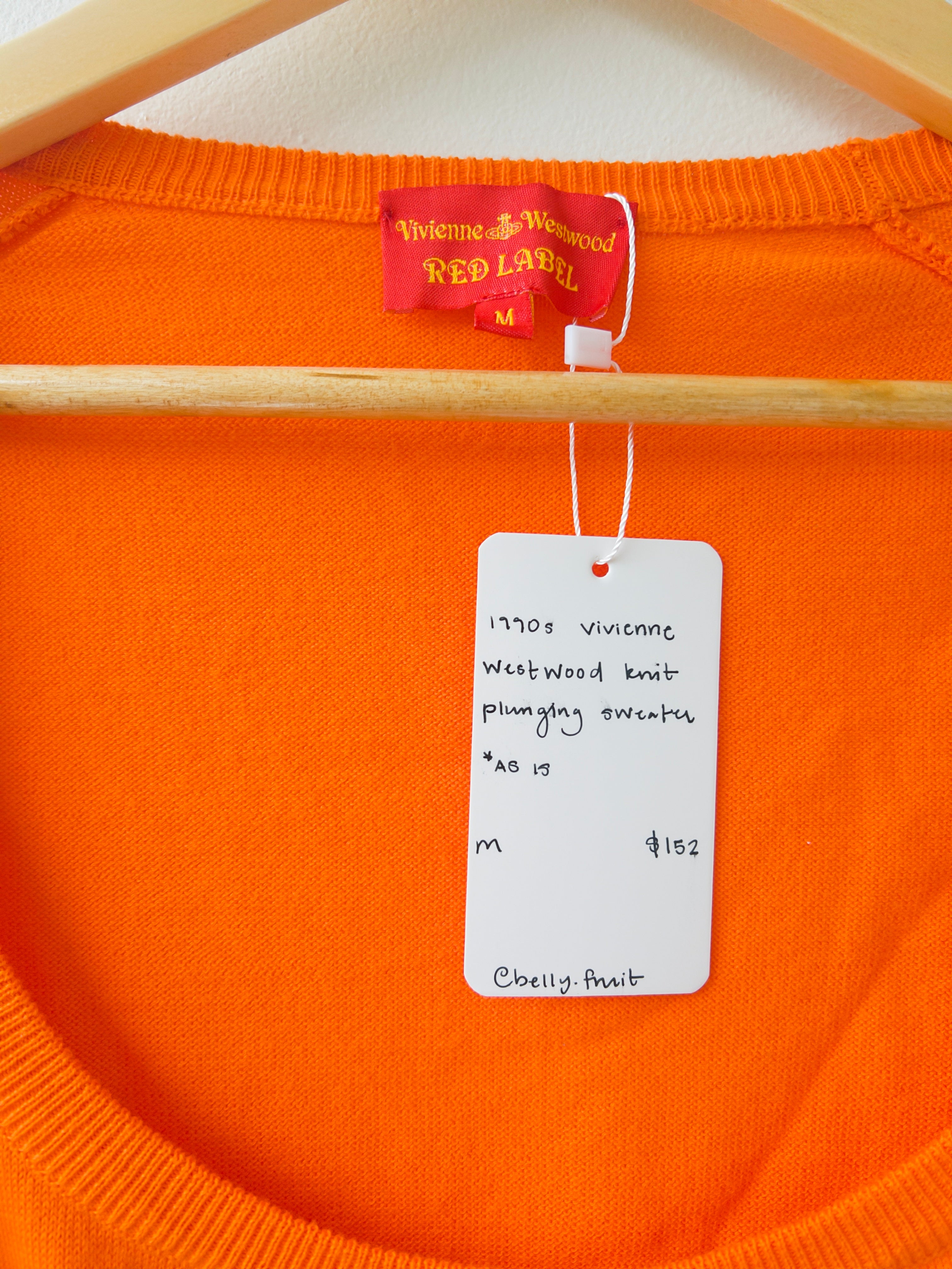Vivienne Westwood Orange Knit Sweater – Holy Thrift