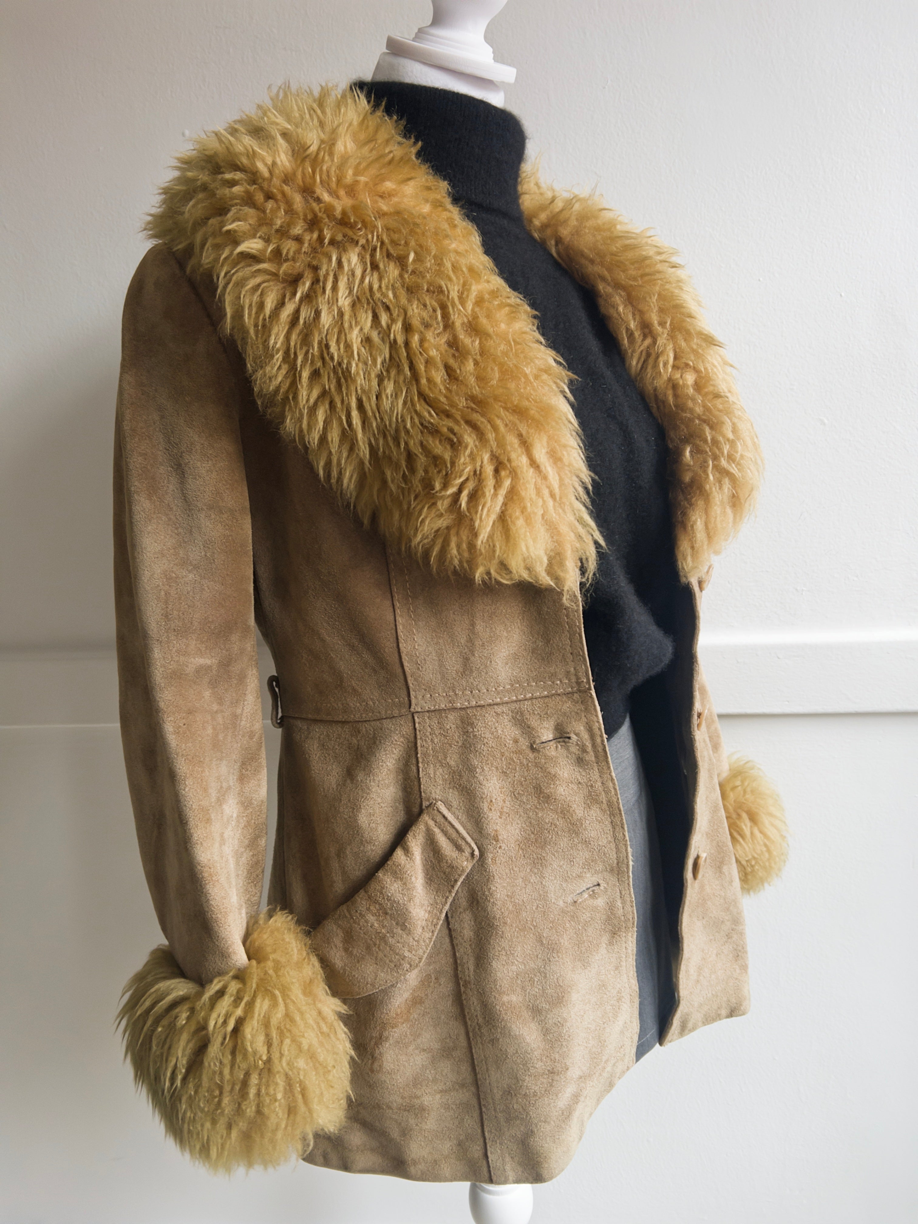 90s Penny Lane Suede & Faux Fur Jacket (XS/S)