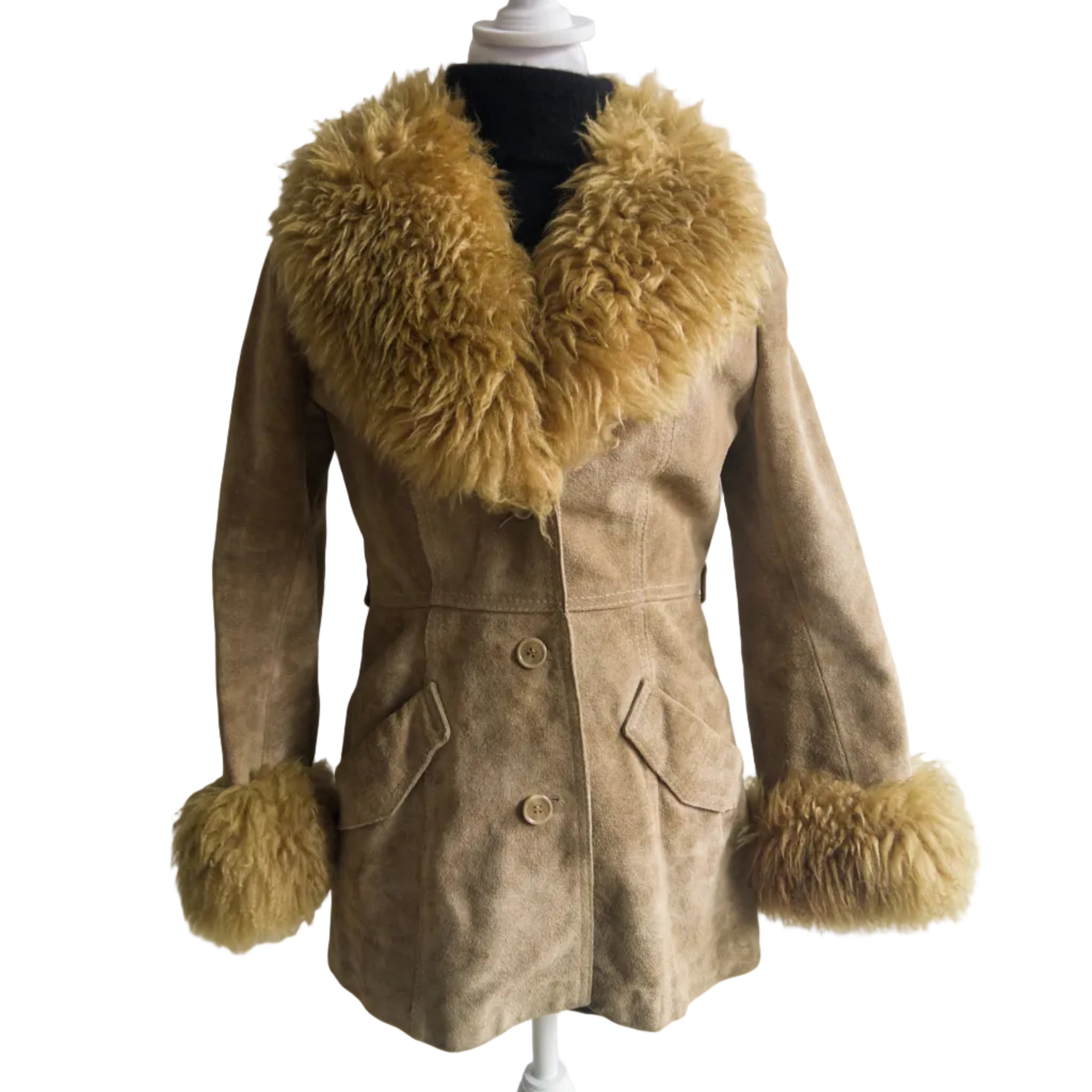 90s Penny Lane Suede & Faux Fur Jacket (XS/S) – Holy Thrift