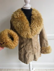 90s Penny Lane Suede & Faux Fur Jacket (XS/S)