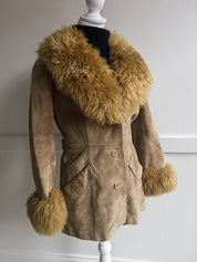 90s Penny Lane Suede & Faux Fur Jacket (XS/S)