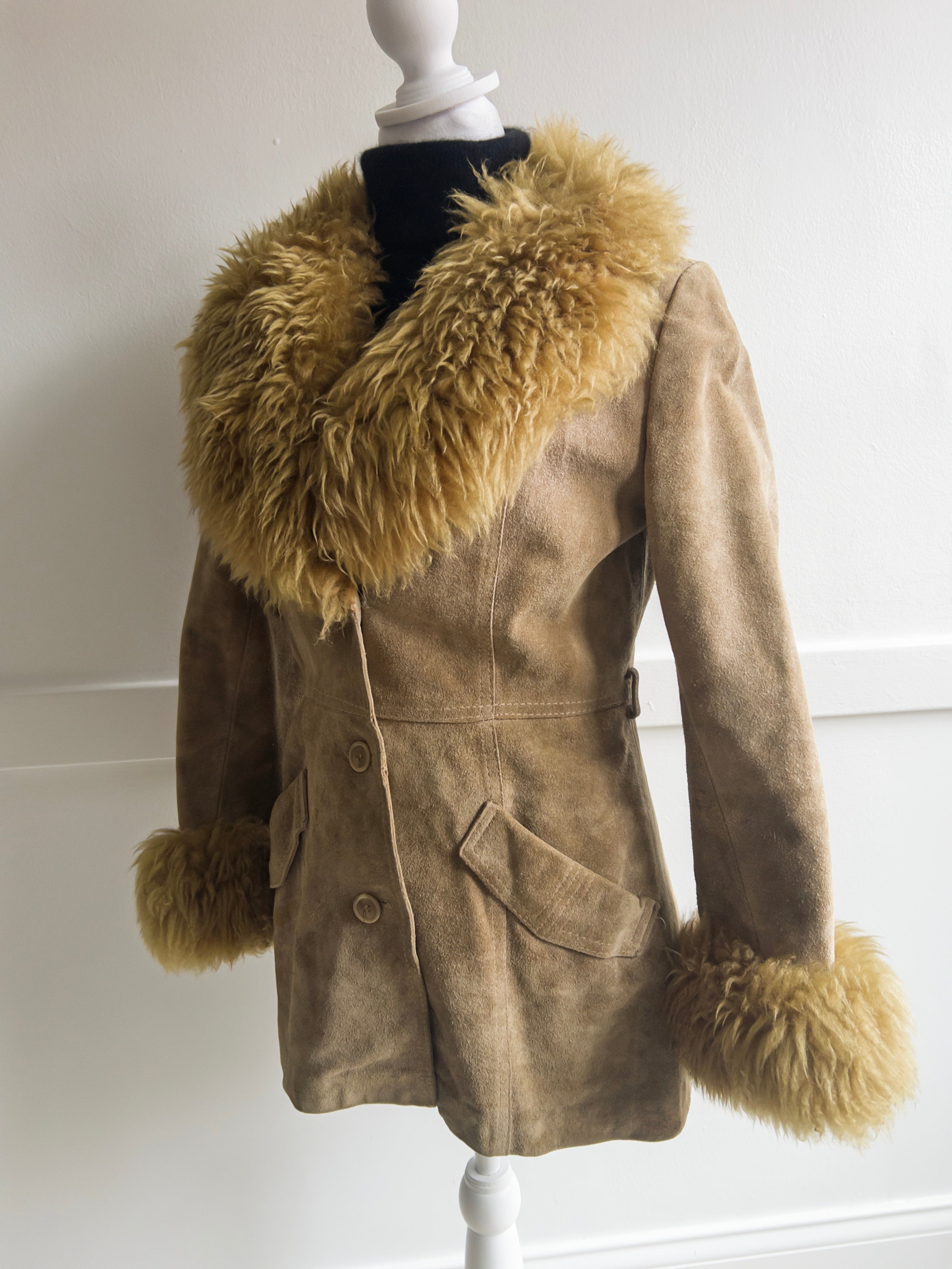 90s Penny Lane Suede & Faux Fur Jacket (XS/S)
