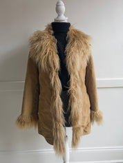 Vintage 1990s Penny Lane Mongolian Fur Coat (S/M)