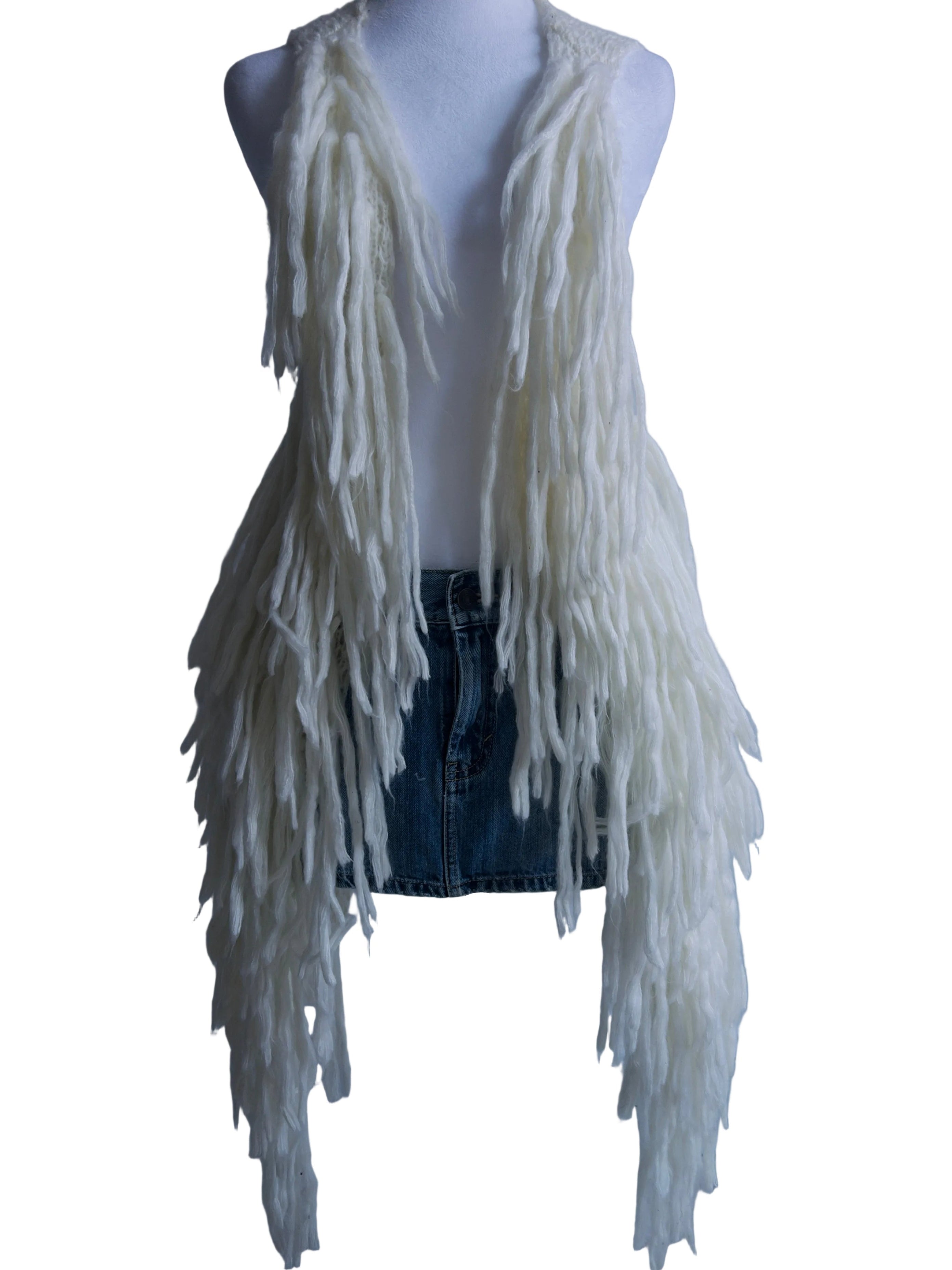 Y2K Rue 21 Shaggy Vest (M/L)