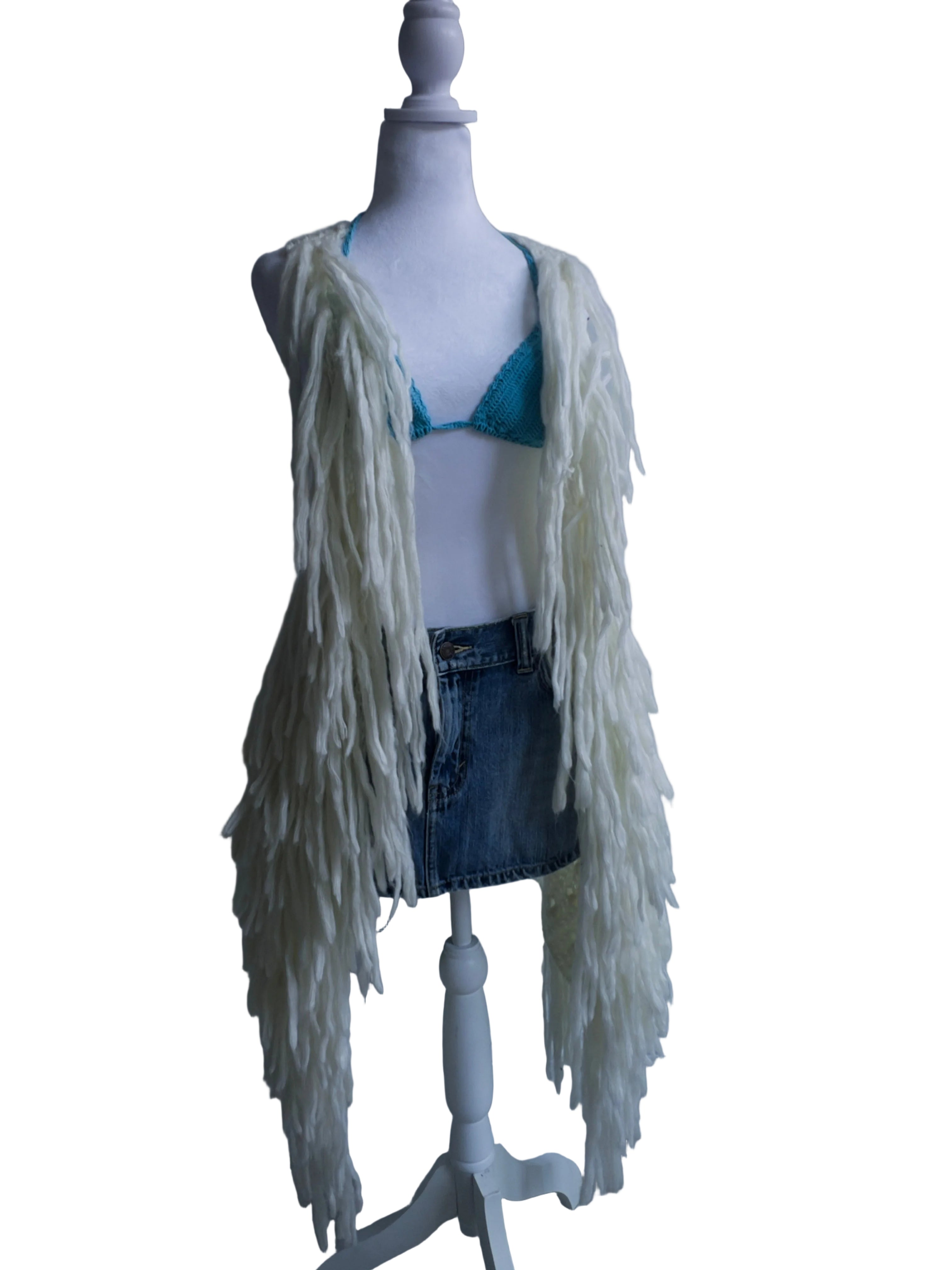 Y2K Rue 21 Shaggy Vest (M/L)
