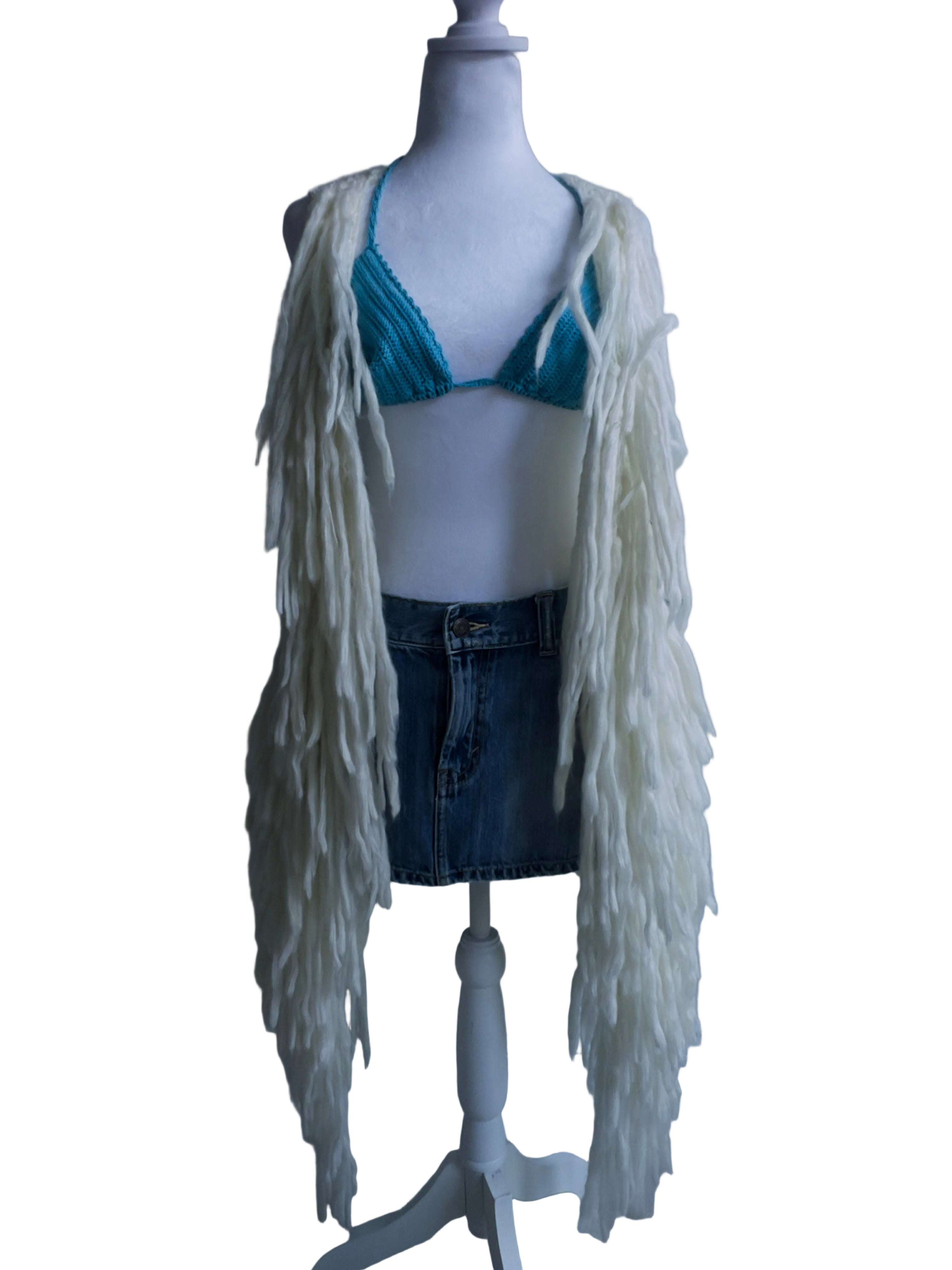 Y2K Rue 21 Shaggy Vest (M/L)