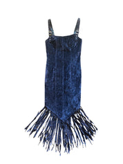 LipService Velvet Fringe Dress (XS)