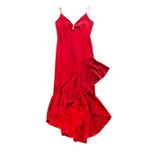 Crimson Red Midi Dress (M)