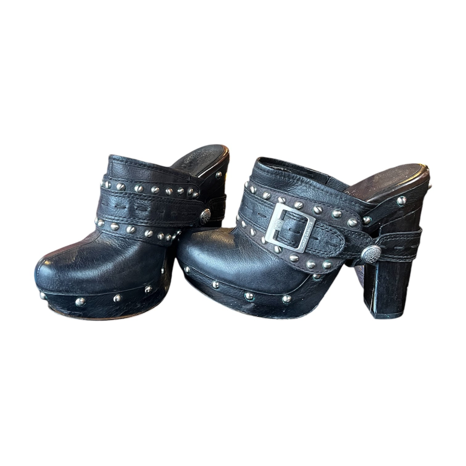 Studded Platform Buckle Mules (7)