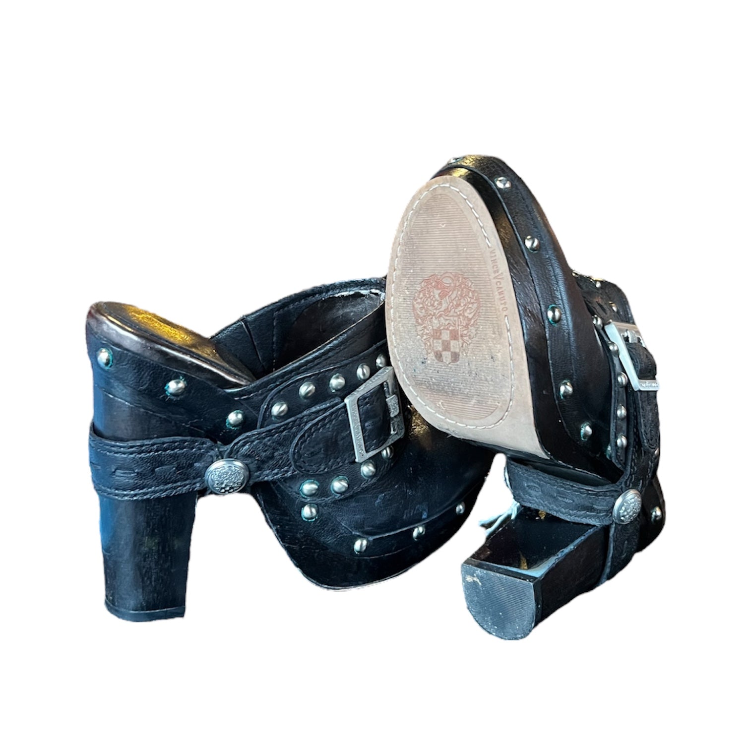 Studded Platform Buckle Mules (7)