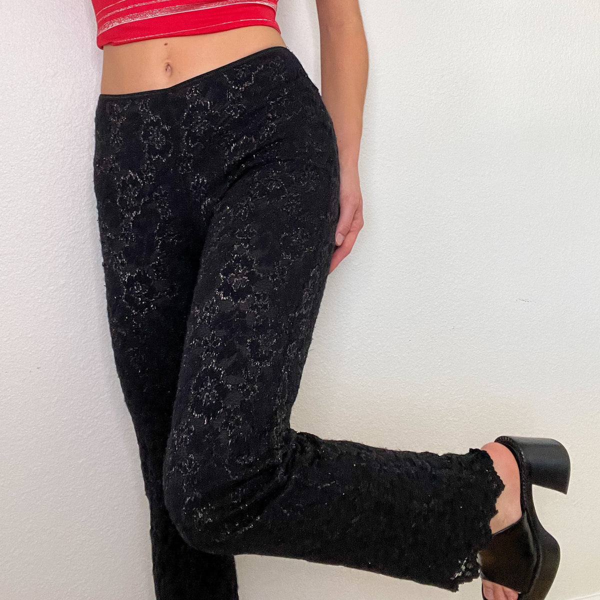 High waisted lace clearance pants