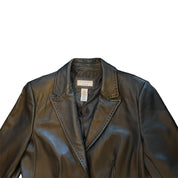 Covington Black Leather Stitched Jacket (L)