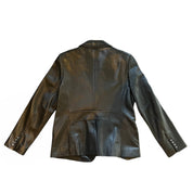 Covington Black Leather Stitched Jacket (L)