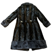 Black Faux Fur Trimmed Coat (L)