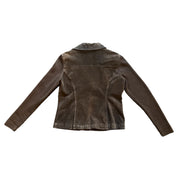 Brown Suede Sweater Jacket (L)