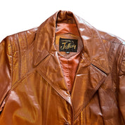 Reddish Brown Genuine Leather Jacket (L)