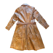 Tan Leather Trench Coat (M)