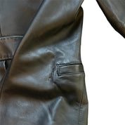 Covington Black Leather Stitched Jacket (L)