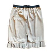 Tan Pinstripe Bronze Button Skirt (XL)