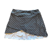 Striped Black White Mini Skirt (M)