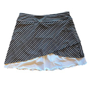 Striped Black White Mini Skirt (M)