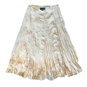 Cream Pleated Lace Skirt (L)