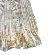 Cream Pleated Lace Skirt (L)