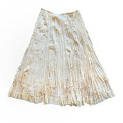 Cream Pleated Lace Skirt (L)