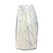 Cream Sheer Pleated Skirt (M)