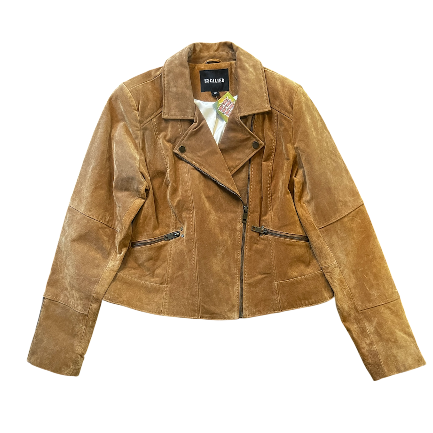 Tan Suede Moto Jacket (XL)