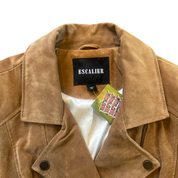 Tan Suede Moto Jacket (XL)