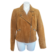 Tan Suede Moto Jacket (XL)