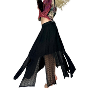 Noir Whimsigoth Maxi Skirt (XL)