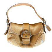 Vintage Coach Tan Buckle Baguette