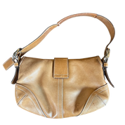 Vintage Coach Tan Buckle Baguette