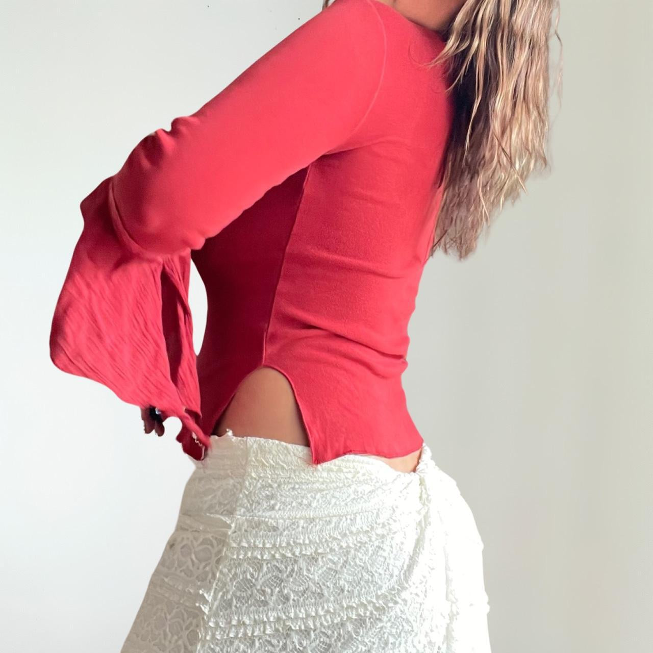 Y2K Fairy Bell Sleeve Top (M)