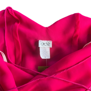 Caché Pink Silk Fringe Slip (S)