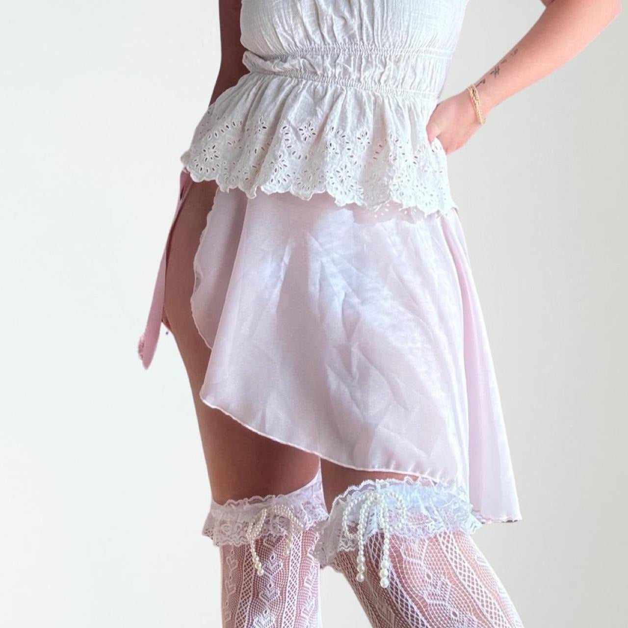 Vintage Ballerina Wrap Mini Skirt (M)