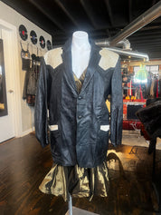 Black Cream Faux Crocodile Jacket (XL)