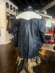 Black Cream Faux Crocodile Jacket (XL)