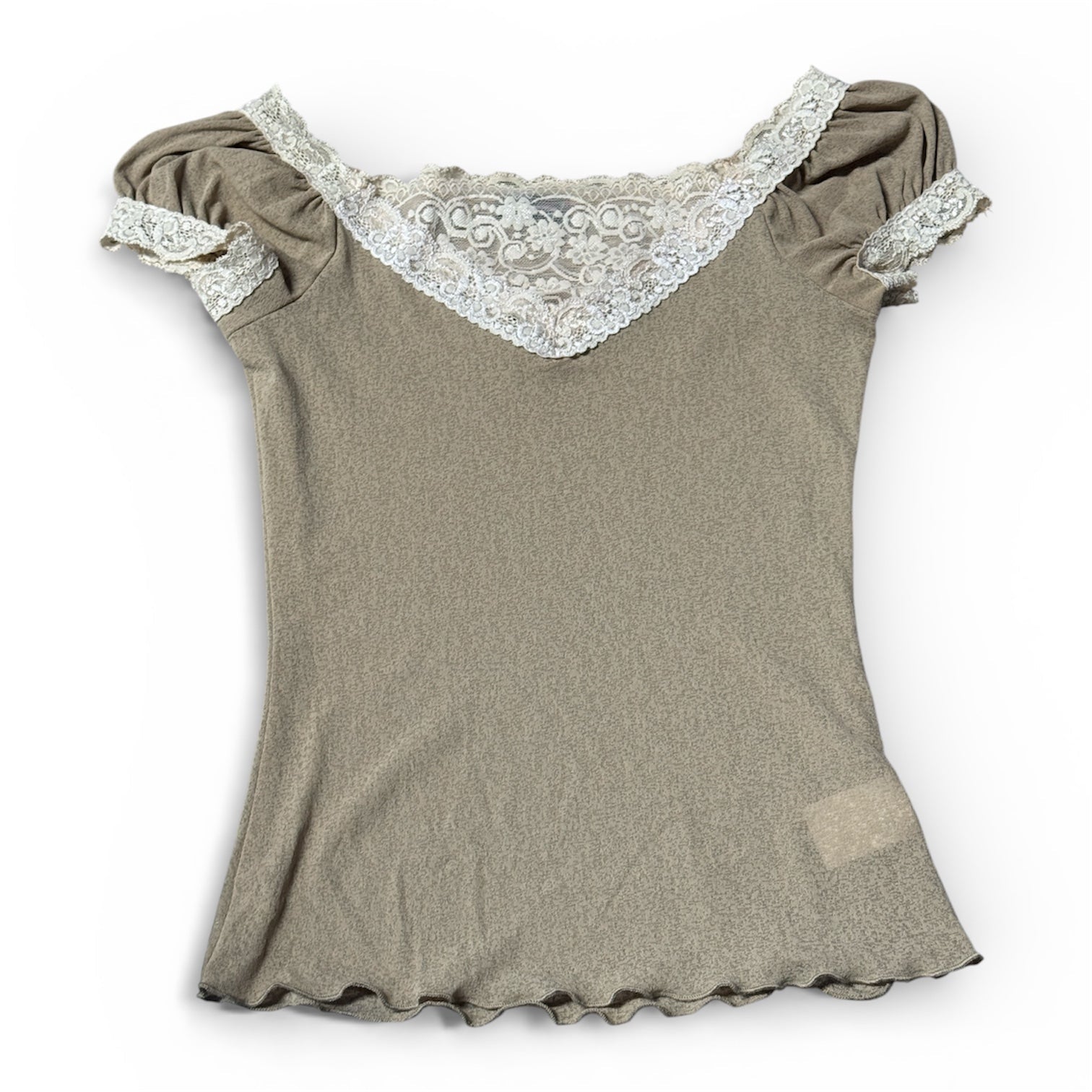 Y2K wet seal micromesh lace top (m)