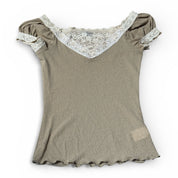 Y2K wet seal micromesh lace top (m)