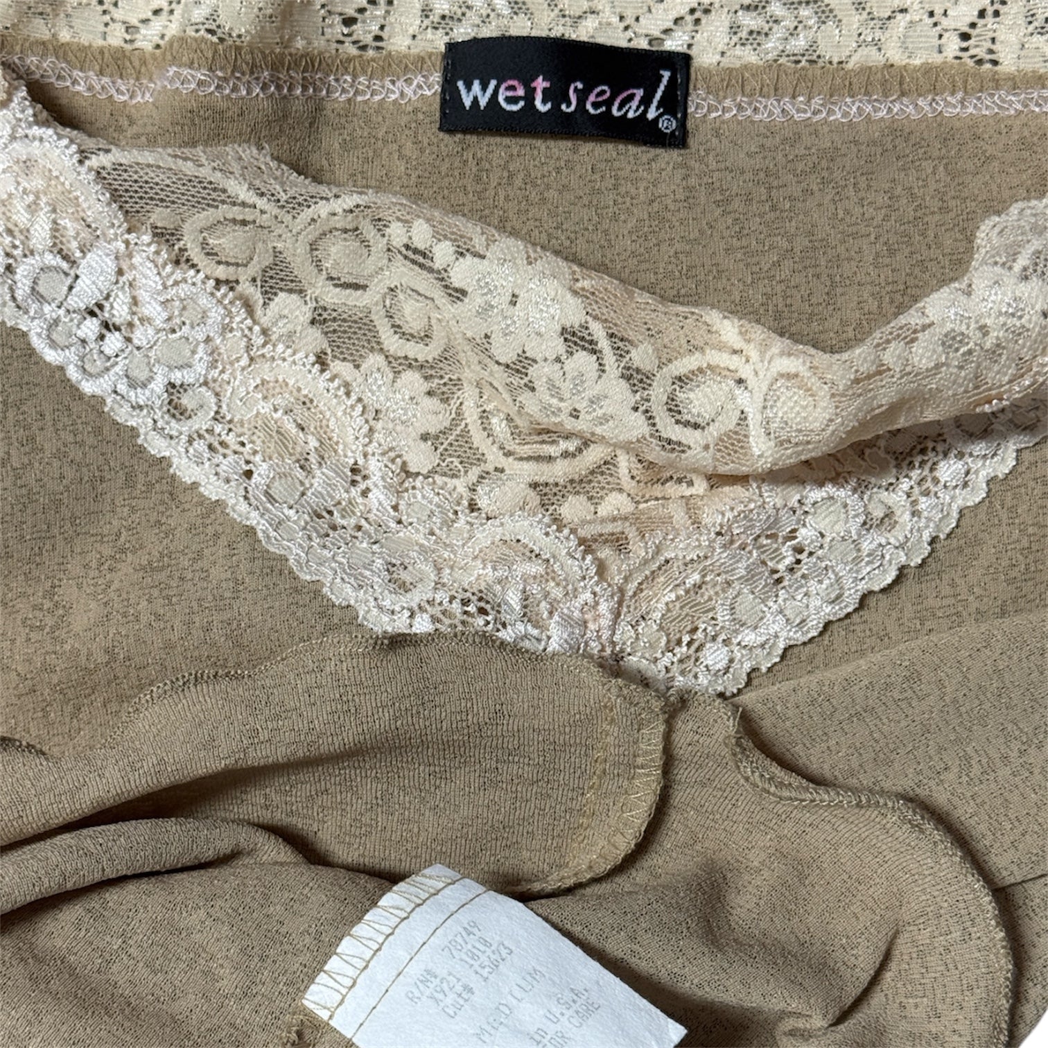 Y2K wet seal micromesh lace top (m)