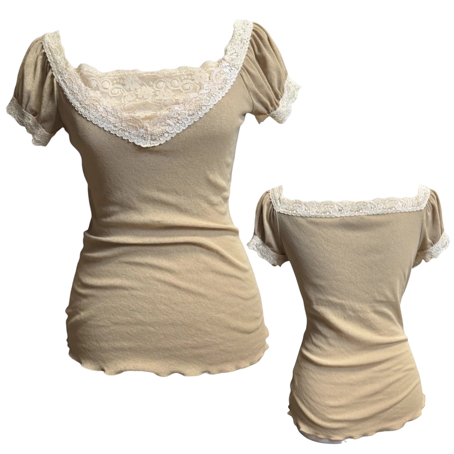 Y2K wet seal micromesh lace top (m)