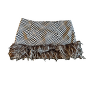 Houndstooth Faux Fur Mini Skirt (M)