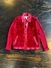 Faux Fur Knit Sweater Jacket (S)