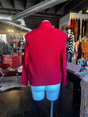 Faux Fur Knit Sweater Jacket (S)