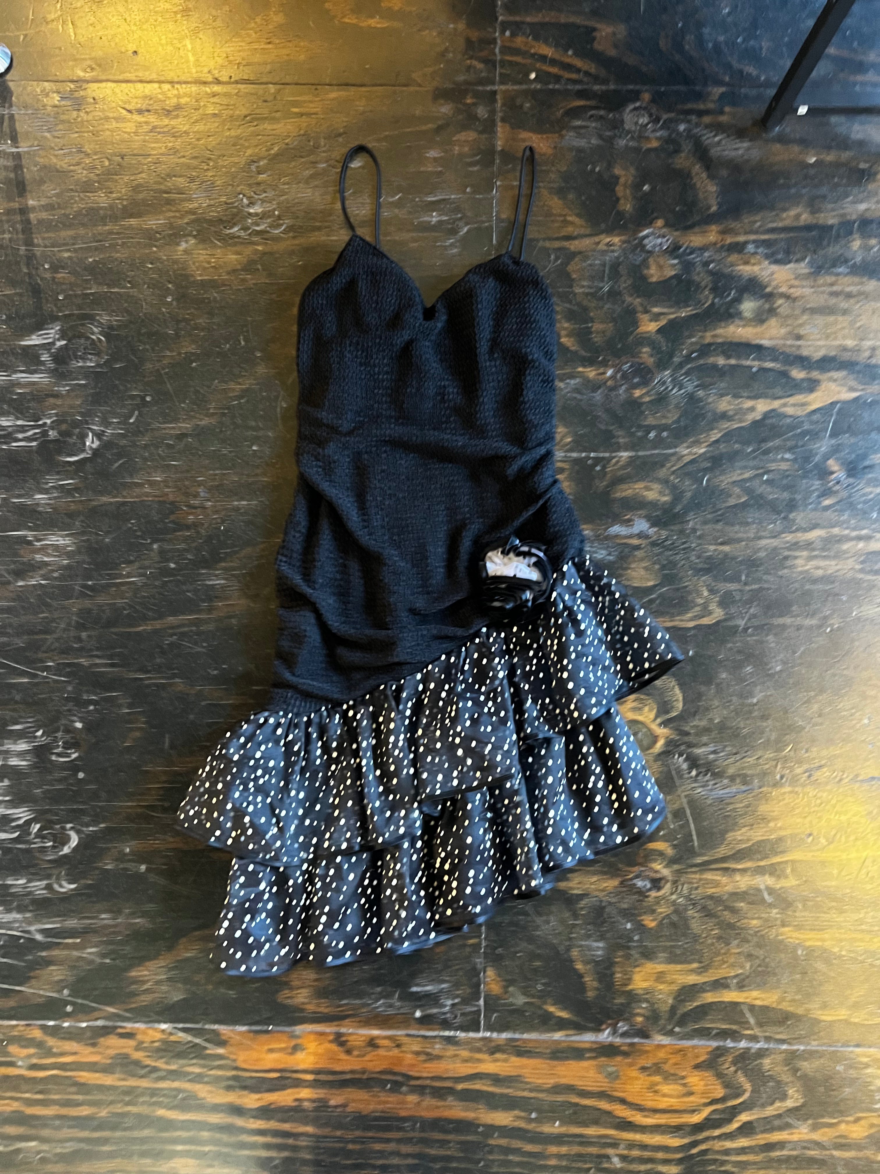 Black/White Polka Dot Dress (S)